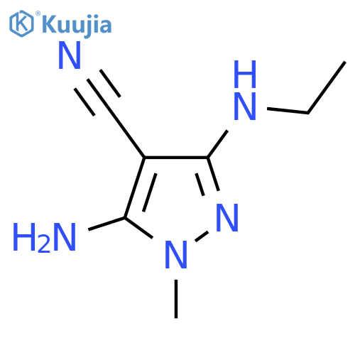 5-Amino-3-(ethylamino)-1-methyl-1H-pyrazole-4-carbonitrile structure