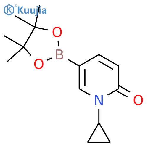 1-Cyclopropyl-5-(4,4,5,5-tetramethyl-1,3,2-dioxaborolan-2-YL)pyridin-2(1H)-one structure