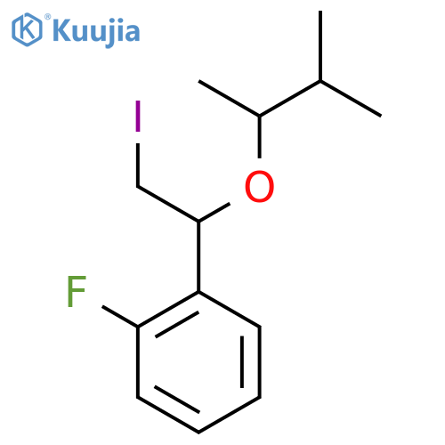 1-fluoro-2-{2-iodo-1-(3-methylbutan-2-yl)oxyethyl}benzene structure