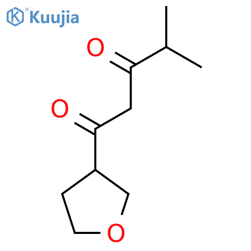 4-methyl-1-(oxolan-3-yl)pentane-1,3-dione structure
