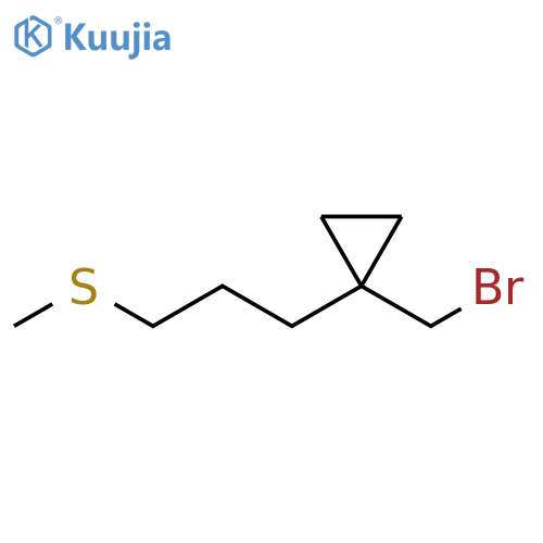 1-(Bromomethyl)-1-(3-methylsulfanylpropyl)cyclopropane structure