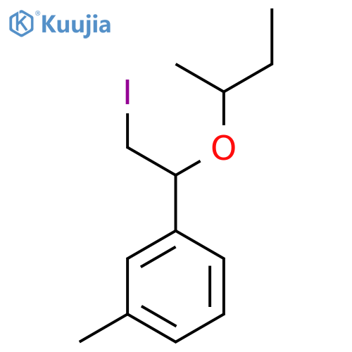1-1-(butan-2-yloxy)-2-iodoethyl-3-methylbenzene structure