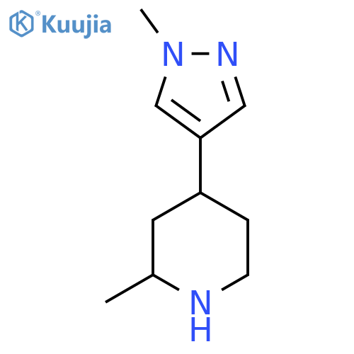 2-Methyl-4-(1-methyl-1H-pyrazol-4-yl)piperidine structure