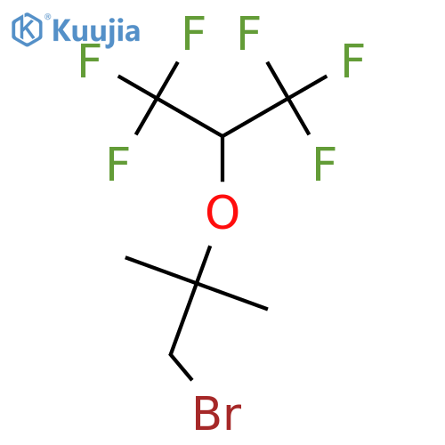2-(1-bromo-2-methylpropan-2-yl)oxy-1,1,1,3,3,3-hexafluoropropane structure