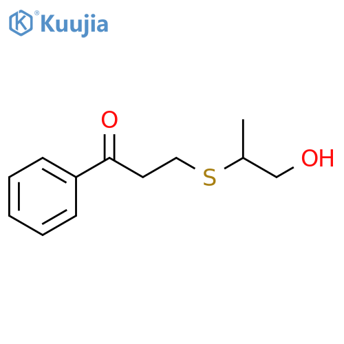 1-Propanone, 3-[(2-hydroxy-1-methylethyl)thio]-1-phenyl- structure