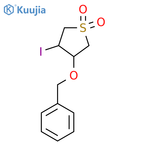 3-(Benzyloxy)-4-iodo-1lambda6-thiolane-1,1-dione structure