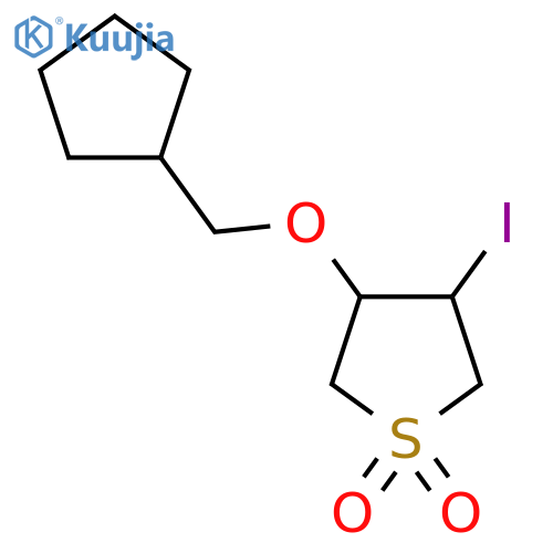 3-(Cyclopentylmethoxy)-4-iodo-1lambda6-thiolane-1,1-dione structure