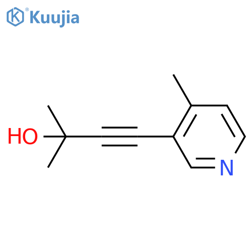 2-methyl-4-(4-methylpyridin-3-yl)but-3-yn-2-ol structure