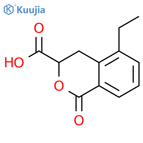 1H-2-Benzopyran-3-carboxylic acid, 5-ethyl-3,4-dihydro-1-oxo- structure