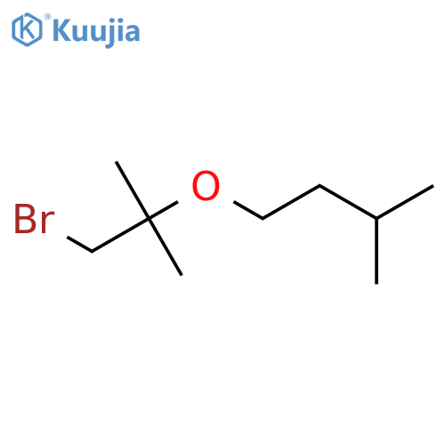 1-(1-bromo-2-methylpropan-2-yl)oxy-3-methylbutane structure