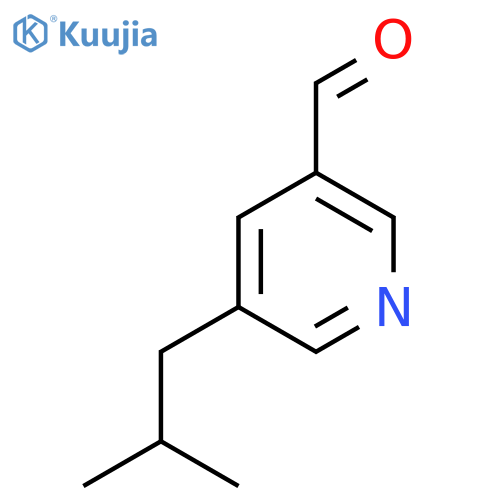 5-(2-Methylpropyl)pyridine-3-carbaldehyde structure