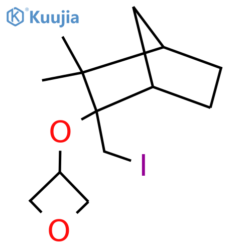 3-{2-(iodomethyl)-3,3-dimethylbicyclo2.2.1heptan-2-yloxy}oxetane structure
