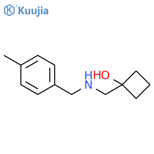 1-({[(4-methylphenyl)methyl]amino}methyl)cyclobutan-1-ol structure