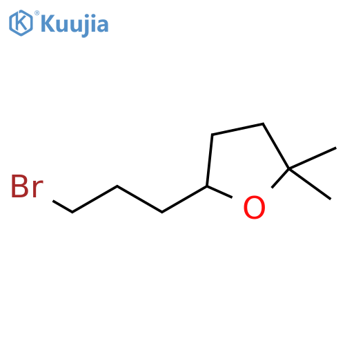 Furan, 5-(3-bromopropyl)tetrahydro-2,2-dimethyl- structure