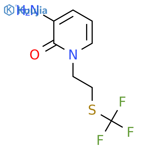 3-amino-1-{2-(trifluoromethyl)sulfanylethyl}-1,2-dihydropyridin-2-one structure