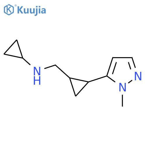 N-{[2-(1-Methyl-1H-pyrazol-5-yl)cyclopropyl]methyl}cyclopropanamine structure