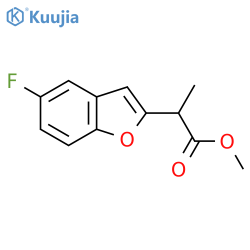 methyl 2-(5-fluoro-1-benzofuran-2-yl)propanoate structure