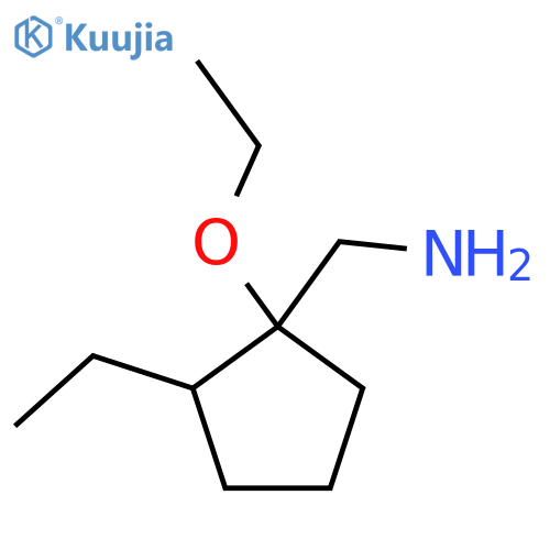 (1-ethoxy-2-ethylcyclopentyl)methanamine structure