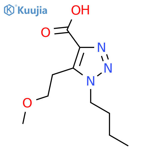 1-butyl-5-(2-methoxyethyl)-1H-1,2,3-triazole-4-carboxylic acid structure