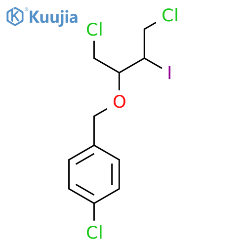 1-chloro-4-{(1,4-dichloro-3-iodobutan-2-yl)oxymethyl}benzene structure