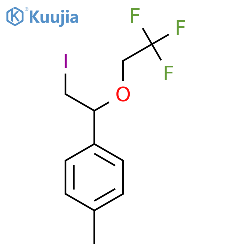 1-2-iodo-1-(2,2,2-trifluoroethoxy)ethyl-4-methylbenzene structure