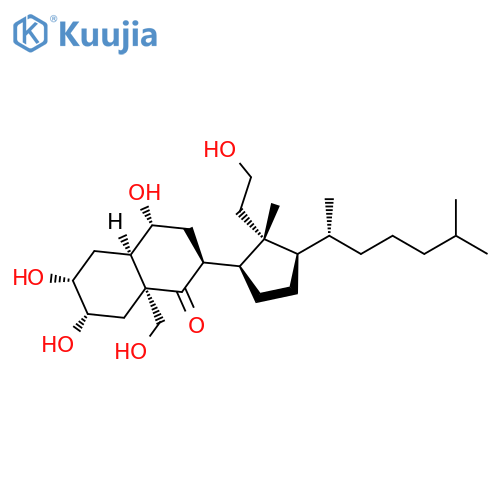 1(2H)-Naphthalenone, 2-[(1S,2R,3R)-3-[(1R)-1,5-dimethylhexyl]-2-(2-hydroxyethyl)-2-methylcyclopentyl]octahydro-4,6,7-trihydroxy-8a-(hydroxymethyl)-, (2S,4R,4aR,6R,7S,8aS)- structure