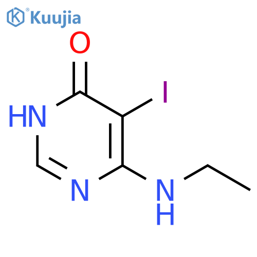 6-Ethylamino-5-iodo-3H-pyrimidin-4-one structure