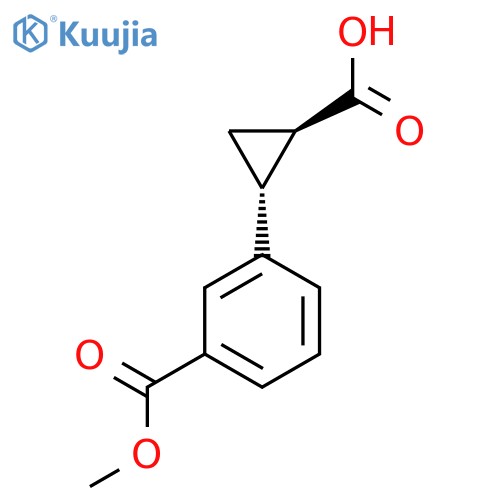rac-(1R,2R)-2-3-(methoxycarbonyl)phenylcyclopropane-1-carboxylic acid, trans structure