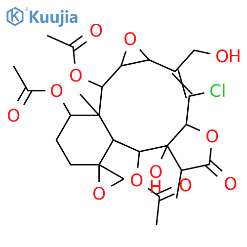 6-Chloro-3,4:11,20-diepoxy-2,8,9,14,16-pentahydroxy-5-briaren-18,7-olide; (2β,3α,4α,5E,7α,8α,9β,11β,14α,17α)-form, 2,9,14-Tri-Ac structure