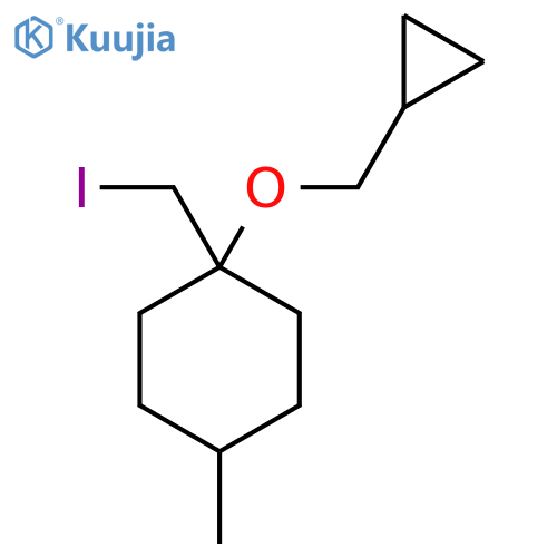 1-(cyclopropylmethoxy)-1-(iodomethyl)-4-methylcyclohexane structure