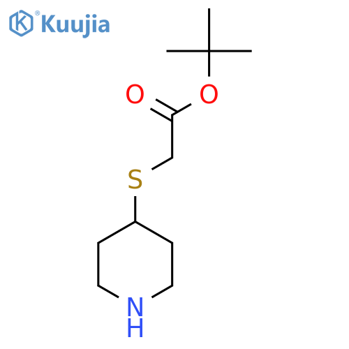 Tert-butyl 2-(piperidin-4-ylsulfanyl)acetate structure