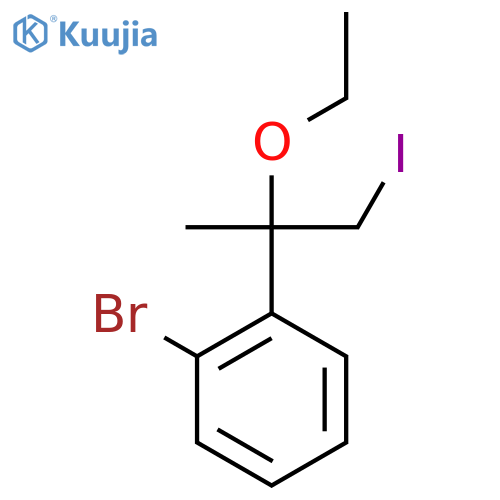 1-bromo-2-(2-ethoxy-1-iodopropan-2-yl)benzene structure