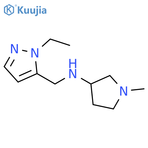 N-(1-ethyl-1H-pyrazol-5-yl)methyl-1-methylpyrrolidin-3-amine structure