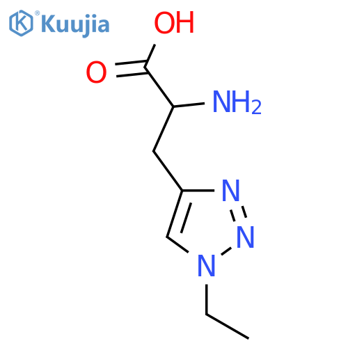 2-amino-3-(1-ethyl-1H-1,2,3-triazol-4-yl)propanoic acid structure