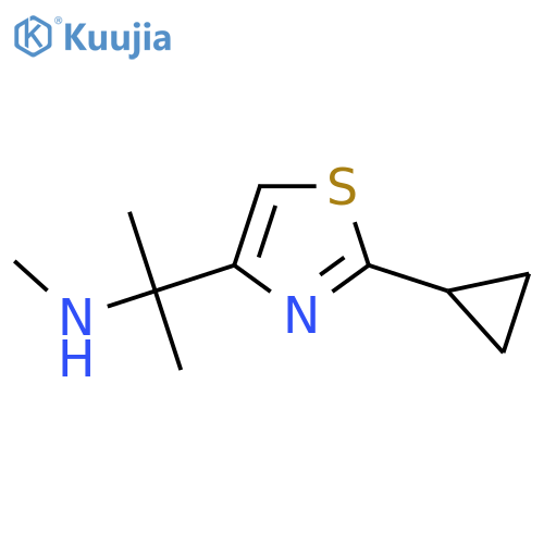 2-(2-cyclopropyl-1,3-thiazol-4-yl)propan-2-yl(methyl)amine structure