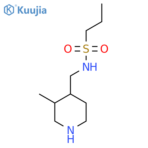 N-(3-methylpiperidin-4-yl)methylpropane-1-sulfonamide structure