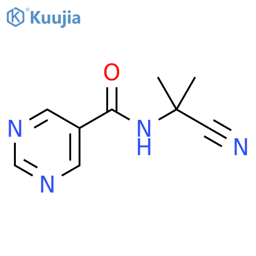 N-(1-cyano-1-methylethyl)pyrimidine-5-carboxamide structure