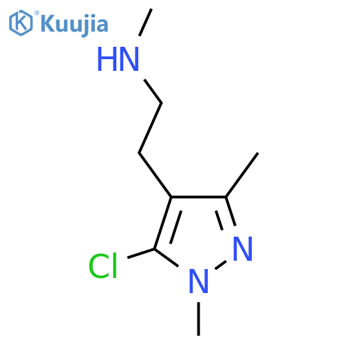 2-(5-chloro-1,3-dimethyl-1H-pyrazol-4-yl)ethyl(methyl)amine structure