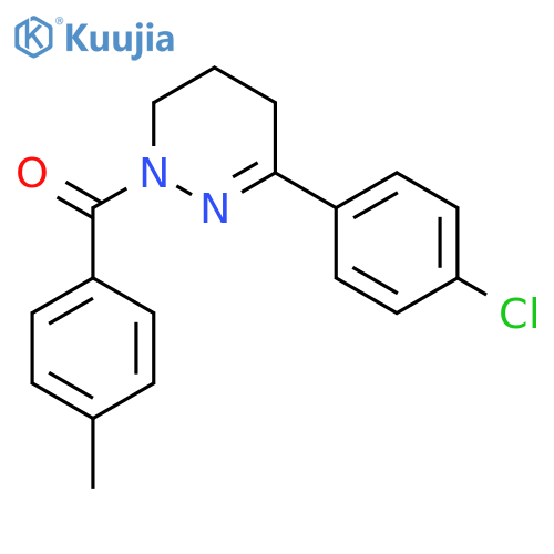 Pyridazine, 3-(4-chlorophenyl)-1,4,5,6-tetrahydro-1-(4-methylbenzoyl)- structure
