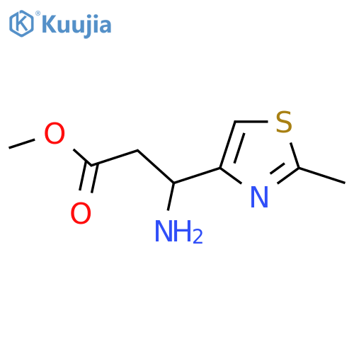 methyl 3-amino-3-(2-methyl-1,3-thiazol-4-yl)propanoate structure