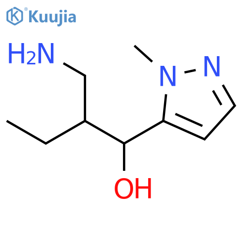 1H-Pyrazole-5-methanol, α-[1-(aminomethyl)propyl]-1-methyl- structure