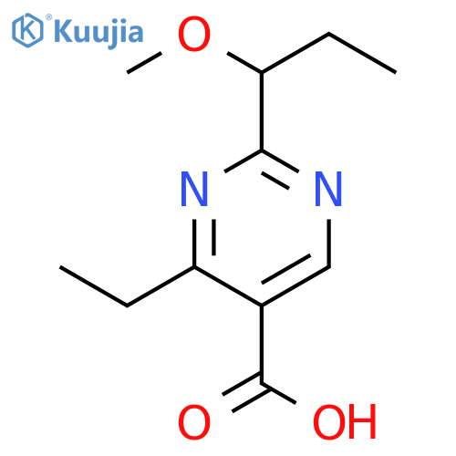 5-Pyrimidinecarboxylic acid, 4-ethyl-2-(1-methoxypropyl)- structure