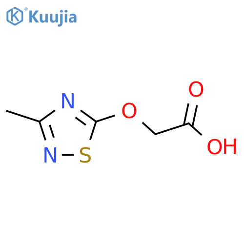 2-[(3-Methyl-1,2,4-thiadiazol-5-yl)oxy]acetic acid structure