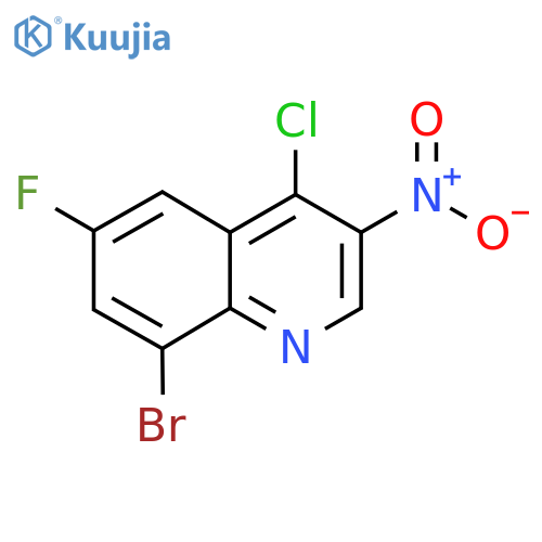 8-Bromo-4-chloro-6-fluoro-3-nitroquinoline structure