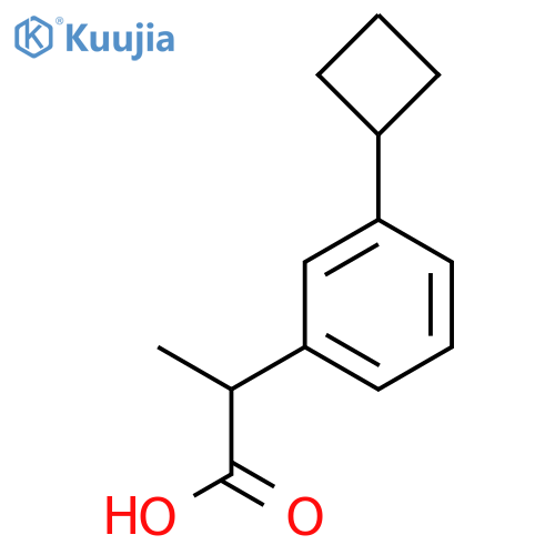 2-(3-cyclobutylphenyl)propanoic acid structure