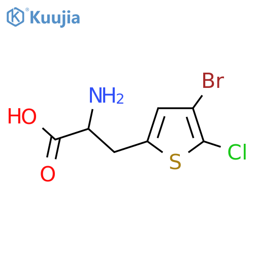 2-Amino-3-(4-bromo-5-chlorothiophen-2-yl)propanoic acid structure