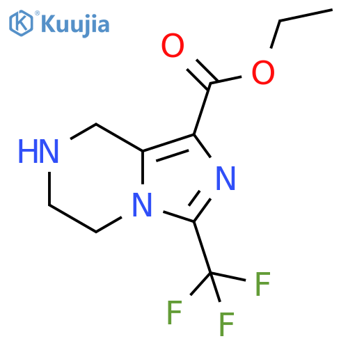 Imidazo[1,5-a]pyrazine-1-carboxylic acid, 5,6,7,8-tetrahydro-3-(trifluoromethyl)-, ethyl ester structure