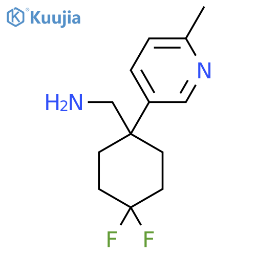 4,4-difluoro-1-(6-methylpyridin-3-yl)cyclohexylmethanamine structure