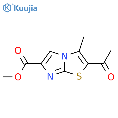 Imidazo[2,1-b]thiazole-6-carboxylic acid, 2-acetyl-3-methyl-, methyl ester structure