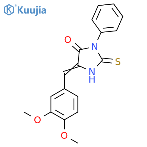 5-[(3,4-Dimethoxyphenyl)methylidene]-3-phenyl-2-sulfanylideneimidazolidin-4-one structure